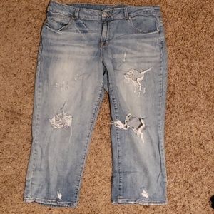 Maurices distressed capris size 20
